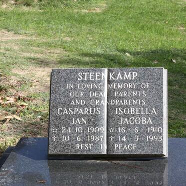 STEENKAMP Casparus Jan 1909-1987 &amp; Isobella Jacoba 1910-1993