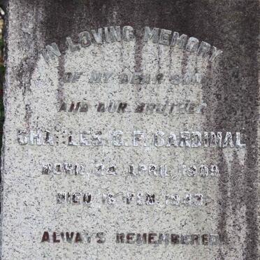 SARDINAL Charles G.F. 1909-1943