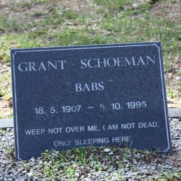 SCHOEMAN Grant 1907-1995