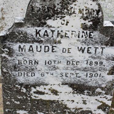 WETT Katherine Maude, de 1899-1901