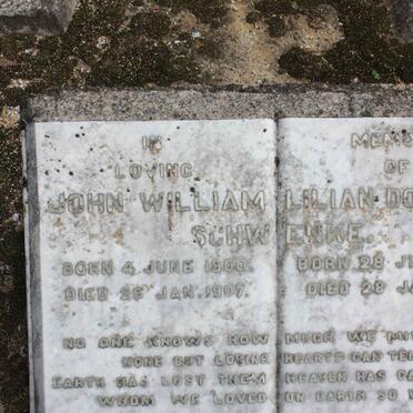 SCHWENKE John William 1900-1907 :: SCHWENKE Lilian Dorothy 1905-1907