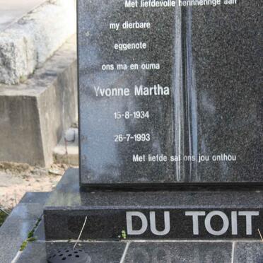 TOIT Yvonne Martha, du 1934-1993