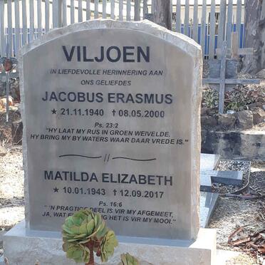 VILJOEN Jacobus Erasmus 1940-2000 &amp; Matilda Elizabeth 1943-2017