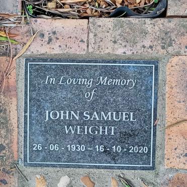 WEIGHT John Samuel 1930-2020