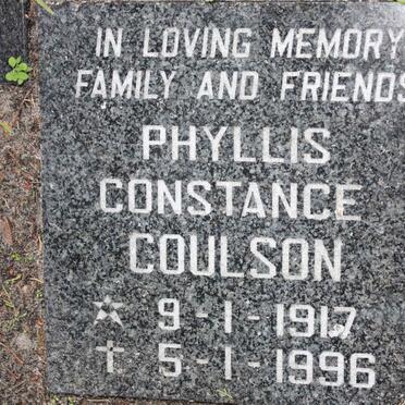 COULSON  Phyllis Constance 1917-1996
