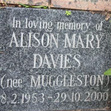 DAVIES Alison Mary nee MUGGLESTON 1953-2000