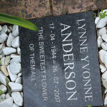 ANDERSON Lynne Yvonne 1944-2007