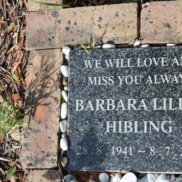 HIBLING Barbara Lilian 1941-2005