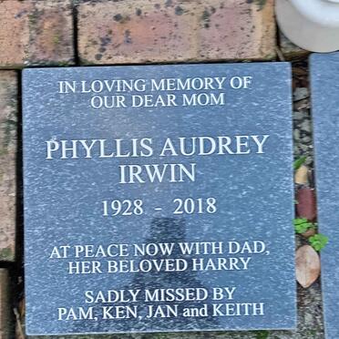 IRWIN Phyllis Audrey 1928-2018