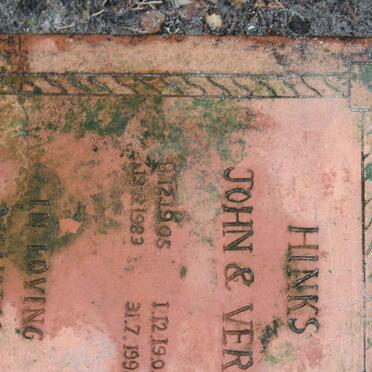 HINKS John 1905-1983 &amp; Vera  1905-1994