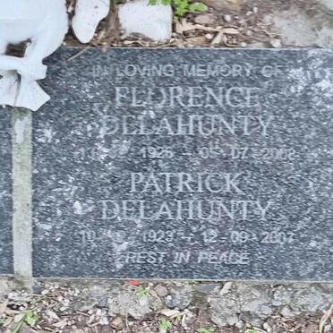 DELAHUNTY Patrick 1923-2007 &amp; Florence 1928-2008