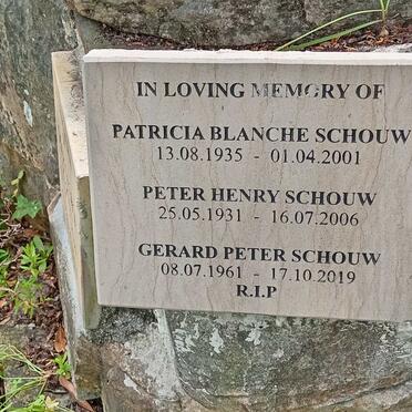 SCHOUW Peter Henry 1931-2006 &amp; Patricia Blanche 1935-2001 :: SCHOUW Gerard Peter 1961-2019