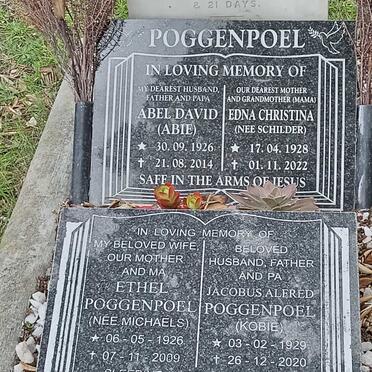 POGGENPOEL Abel David 1926-2014 &amp; Edna Christina SCHILDER 1928-2022