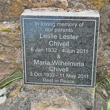 CHIVELL Leslie Lester 1932-2011 &amp; Maria Wilhelmina 1932-2011
