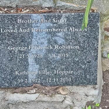 ROBINSON George Frederick 1921-2015 :: HOPPER Kathleen Eilley 1912-2010