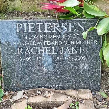 PIETERSEN Rachel Jane 1930-2009