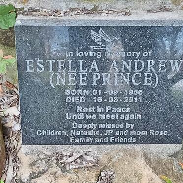 ANDREW Estella  nee PRINCE 1956-2011