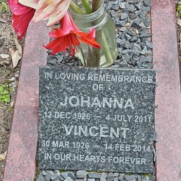 ? Vincent 1926-2014 &amp; Johanna 1926-2011