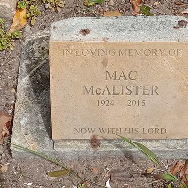 McALISTER Mac 1924-2015