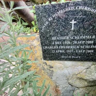 SCHLIMMER Charles Frederick 1927-2009 &amp; Heather 1920-2008