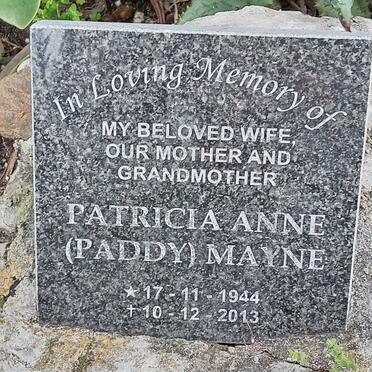 MAYNE Patricia Anne 1944-2013