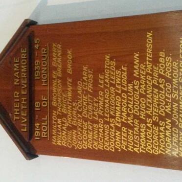 1. Memorial: World War I 1914-1918 &amp; World War II 1939-1945