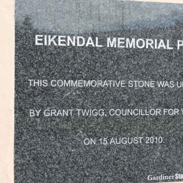 3. Eikendal Memorial Park