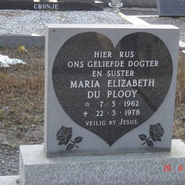 PLOOY Maria Elizabeth, du 1962-1978