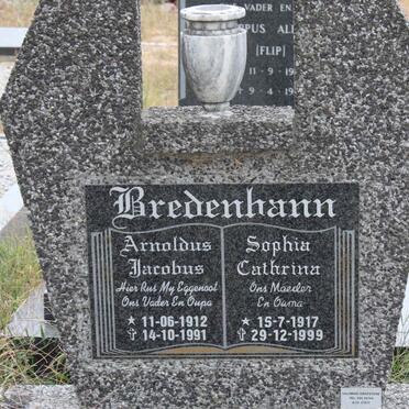 BREDENHANN Arnoldus Jacobus 1912-1991 &amp; Sophia Cathrina  1917-1999