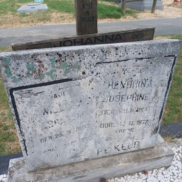 PEKEUR William Abraham 1906-1980 & Hendrina Josephine 1914-1977