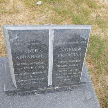 SIAS Abraham 1936-1970 & Francina 1937-2017