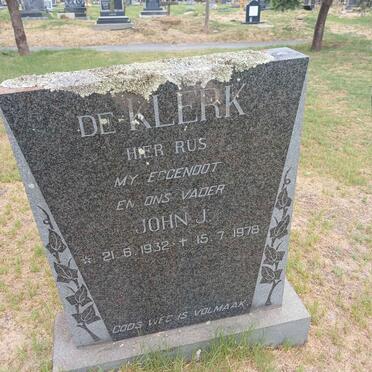 KLERK John J., de 1932-1978