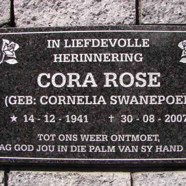 ROSE Cornelia nee SWANEPOEL 1941-2007