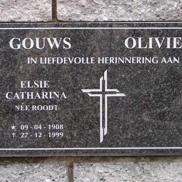 GOUWS Elsie Catharina nee ROODT 1908-1999 :: OLIVIER