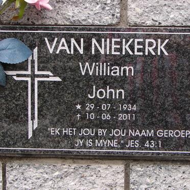 NIEKERK William John, van 1934-2011