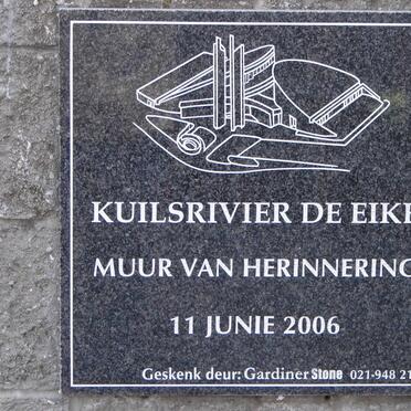 1. Kuilsrivier de Eike