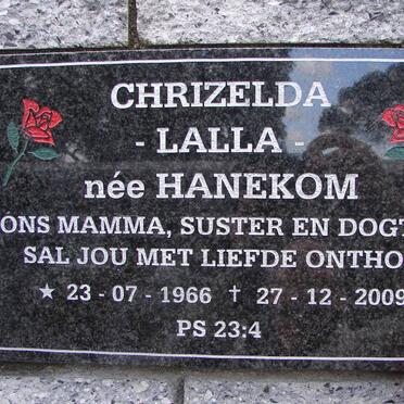 ENGELBRECHT Chrizelda nee HANEKOM 1966-2009