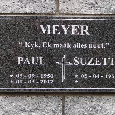 MEYER Paul 1950-2012 &amp; Suzette 1955-