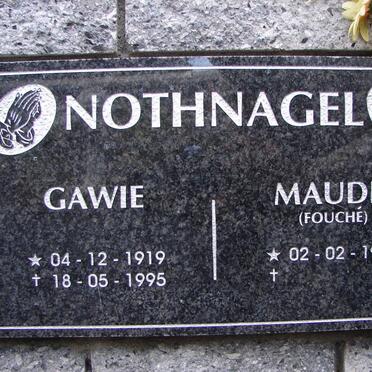 NOTHNAGEL Gawie 1919-1995 &amp; Maudie FOUCHÉ 1929-