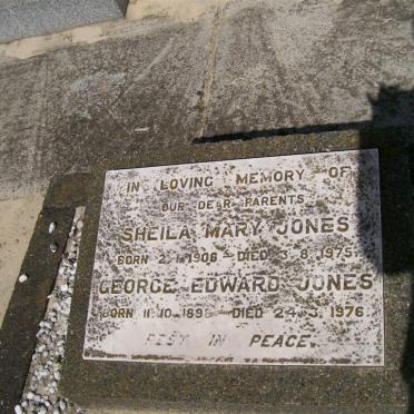 JONES George Edward 1898-1976 &amp; Sheila Mary 1906-1975
