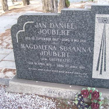 JOUBERT Jan Daniel 1867-1951 &amp; Magdalena Susanna GRIFFRATH 1872-1951