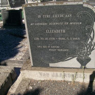 JAARSVELD Elizabeth, van 1918-1963