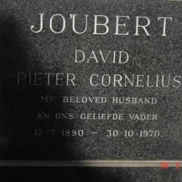 JOUBERT David Pieter Cornelius 1890-1970