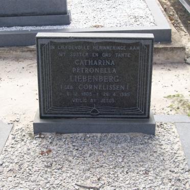 LIEBENBERG Catharina Petronella nee CORNELISSEN 1908-1995