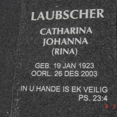 LAUBSCHER Catharina Johanna 1923-2003