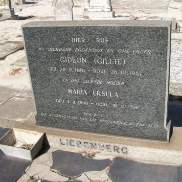 LIEBENBERG Gideon 1881-1957 &amp; Maria Ursula 1880-1966