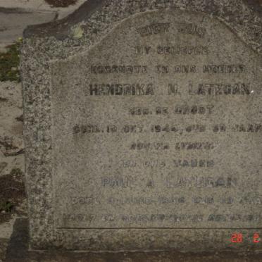 LATEGAN Paul A. -1946 &amp; Hendrika M. DE GROOT -1944