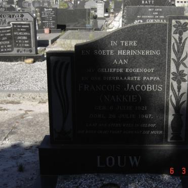 LOUW Francois Jacobus 1921-1967