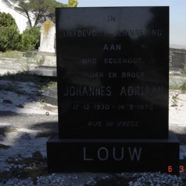 LOUW Johannes Adriaan 1930-1970