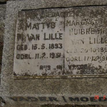 LILLE Mattys M., van 1893-19?1 &amp; Margaretha Huibrecht 1894-1969